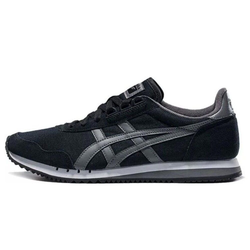 Onitsuka Tiger Dualio Retro Sneakers Black Gray Men 8.5 Women 10 OrthoLite